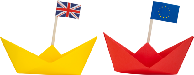 European flag and union flag
