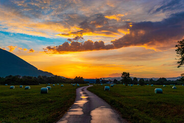 Fototapeta premium Sunset over my city