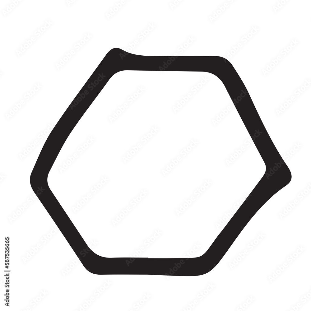 Poster vector image of hexagon shape