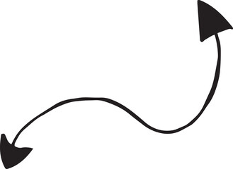 Arrow symbol against white background