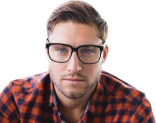 Close-up portrait of young man