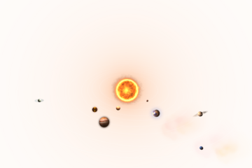 Graphic image of solar system