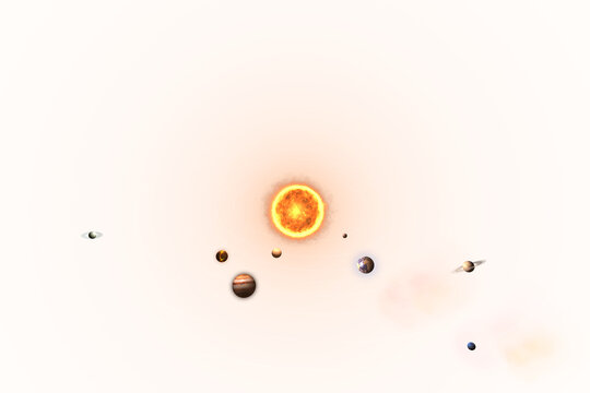 Fototapeta Graphic image of solar system