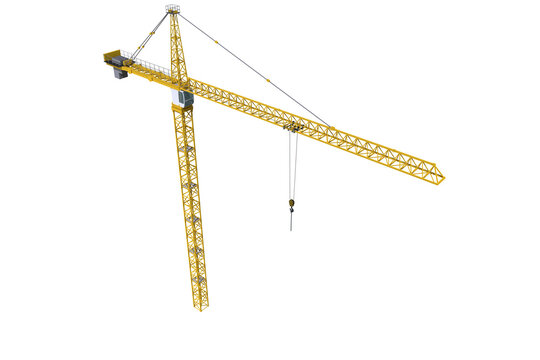Composite image of 3D yellow crane