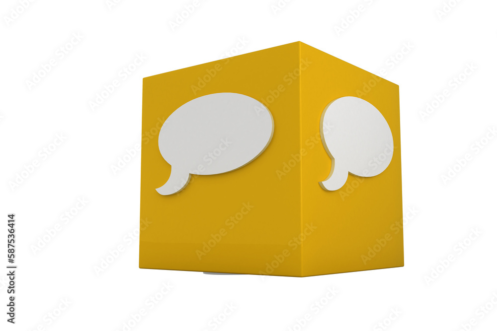 Poster chat app on cube