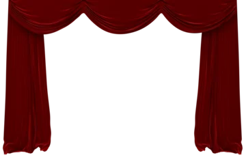 Foto op Plexiglas Red curtains in shape  © vectorfusionart