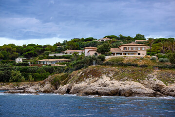 Fototapeta na wymiar Saint-Tropez coastline, Côte d'Azur, France