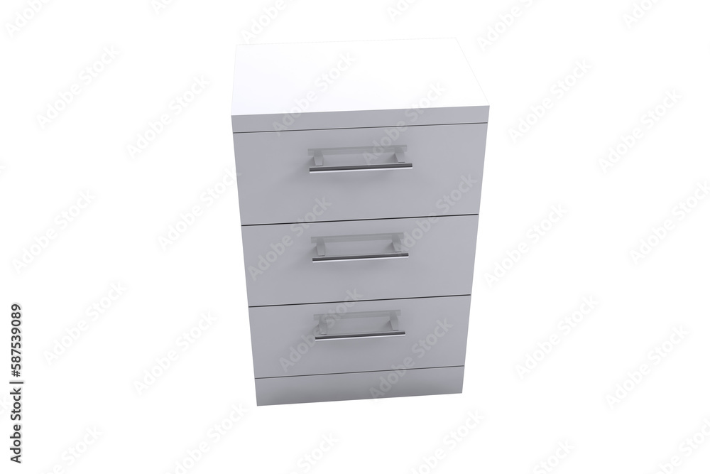 Poster digital composite image of metallic filing cabinet