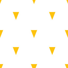 Illustration of triangle shape icon in yellow color