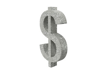 Digitally generated image of gray Dollar symbol