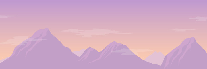 Mountain landscape vector background illustration. Banner background.