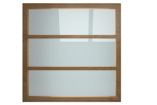 Composite image of closed glass window