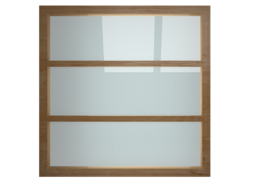 Composite image of closed glass window