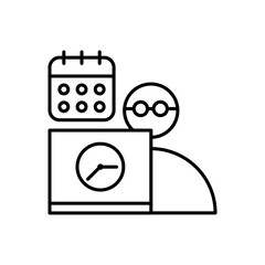 Class schedule line icon