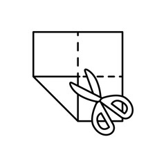 Cut paper line icon