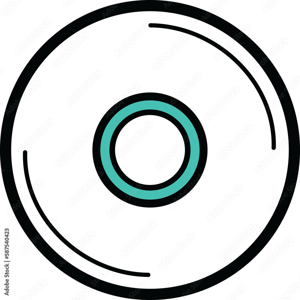 Poster digitally generated image of compact disk