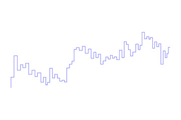 Digitally generated image of blue line graph