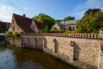 Traditional canal in Bruges, Belgium