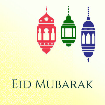 Eid mubarak background. Islamic celebration in minimalist and elegant design.
