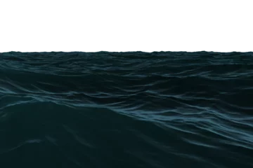 Tuinposter Dark blue rough sea © vectorfusionart