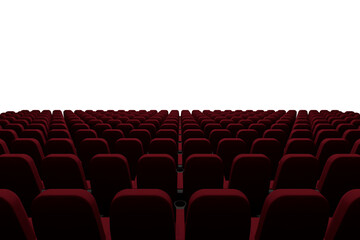 Empty seats at movie theater auditorium 