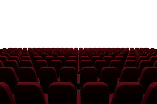 Empty seats at movie theater auditorium 