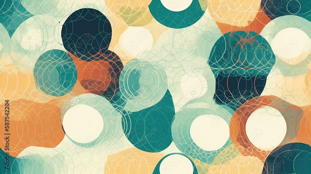 Poster sophisticated round circular design pattern on white background in 8k created with generative ai tec