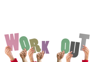 Hands holding up work out