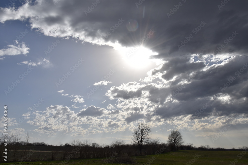 Sticker Sunny Clouds