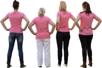 Group of woman standing with hands on hip