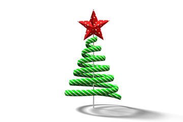 Green christmas tree spiral design