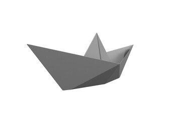 Digital composite of paper boat