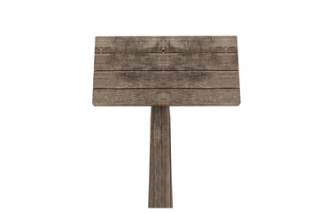 Blank signboard over white background