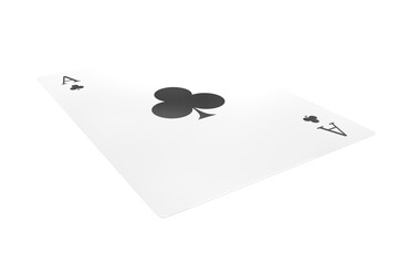 Ace of clubs playing card