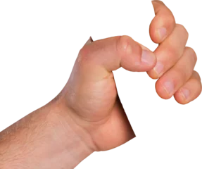 Rolgordijnen Cropped hand holding rod © vectorfusionart