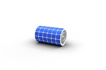 Vector image of 3d solar power battery