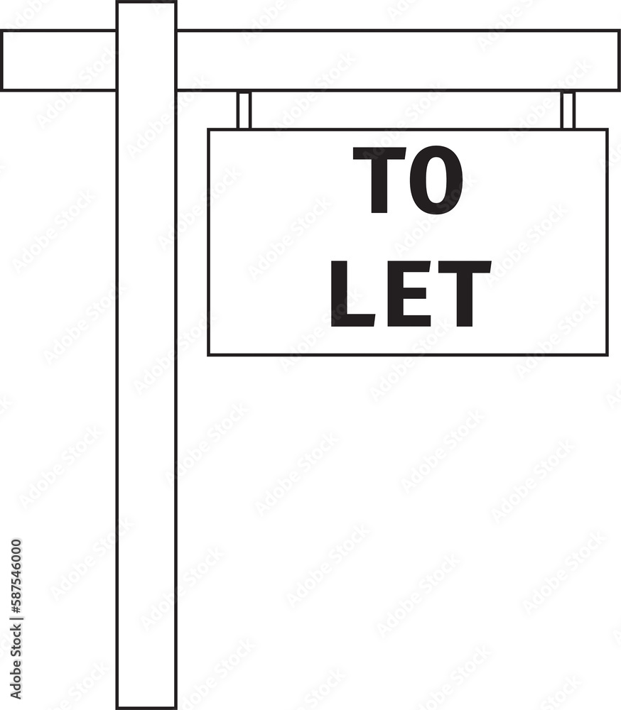 Poster digitally generated image of to let signboard