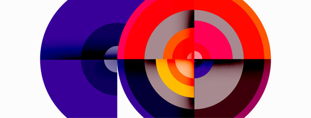 Obraz premium Circle trendy minimal geometric abstract background. Vector Illustration For Wallpaper, Banner, Background, Card, Book Illustration, landing page