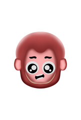 Fototapeta premium Monkey Expression Cartoon Character Emoticon Doodle