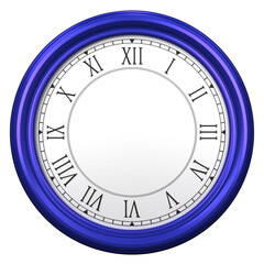 Blue wall clock without clock hands