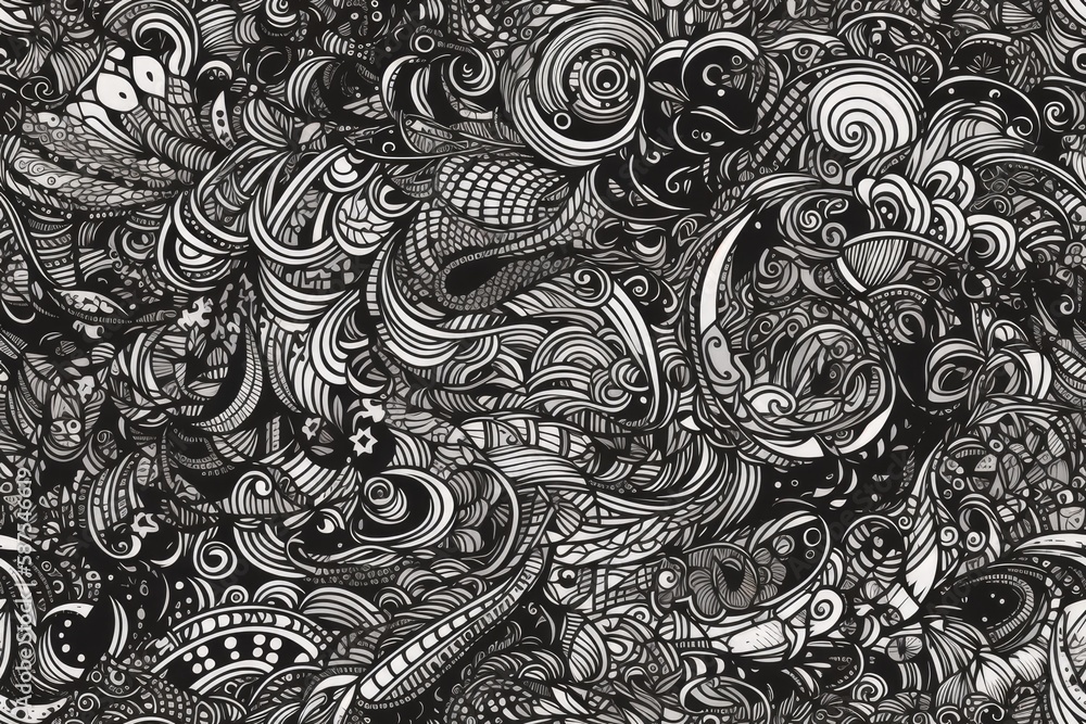Poster diverse collection of objects in a monochromatic style. generative ai