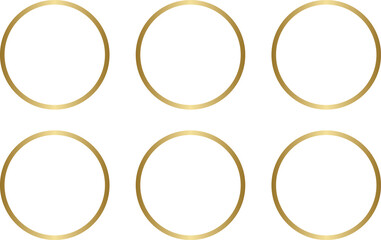 Circular shape gold color