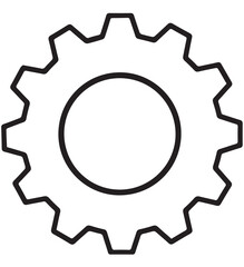 Gear over white background