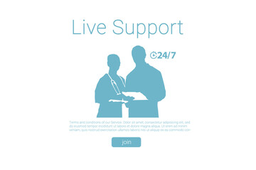 Live support text with human representations