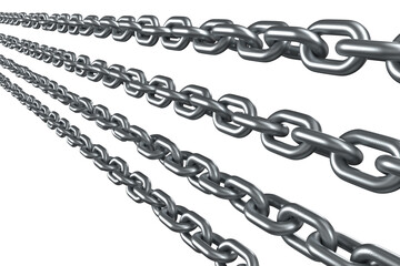 3d image of metal chains 