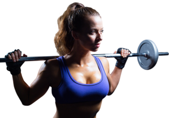 Thoughtful athlete lifting crossfit