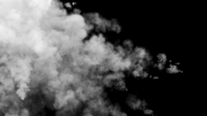 a background of black and white smoke,the spread of smoke.,3d rendering