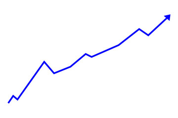 Blue line graph