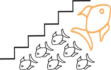 Graphic image of fish with pattern