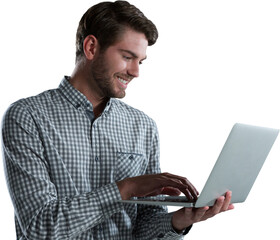 Man using laptop
